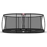 BERG Grand Champion InGround 520 oval Trampolin 520x345 cm Grau mit Sicherheitsnetz Deluxe | Airflow Pro für höhere Sprünge | TwinSpring Federn | UV‑beständige Schutzrand für sicheres Gartenspringen