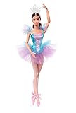 Barbie Ballerina Puppe, Barbie Signature Doll aus der Serie Ballet Wishes, bewegliche Barbiepuppe, Ballettschuhen, Krone, inklusive Barbiepuppe, Geschenk für Kinder, Spielzeug ab 3 Jahre,HCB87