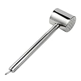 Fleischklopfer,Schnitzelklopfer,Fleischklopfer Edelstahl,304 Edelstahl,Doppelseitiger Fleischhammer, spülmaschinengeeignet, ideal für Schnitzel, Koteletts, Hühnchen, Steaks usw