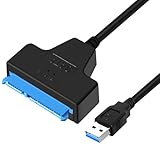 YIIFELL SATA auf USB Kabel, USB 3.0 zu SATA Adapter für 2,5 Zoll HDD und SSD, SSD/HDD Konverter, Kompatibel mit Windows, Mac und Linux Betriebssystemen