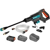 Gardena 14800-20 Akku-Mitteldruckreiniger AquaClean 24/18V P4A Ready-To-Use Set Black One Size