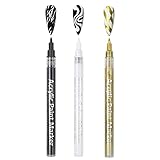Nail Art Graffiti Pen, Nail Drawing Pen, Nagelkunst Graffiti Stift, 3PCS DIY Nail Art Nagelkunst Liner Pinsel Maniküre Werkzeuge Diy Nagel Schönheit Werkzeuge Nagelkunst Malerei Stift