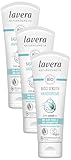 lavera basis sensitiv Handcreme - mit Bio-Aloe Vera & Bio-Sheabutter - zieht schnell ein - langanhaltende Feuchtigkeit - intensive Pflege - Naturkosmetik - vegan - Bio (1 x 75 ml) (Packung mit 3)