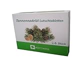 Tannennadelöl Lutschtabletten, 24 St. bei Erkältung, Halsschmerzen, schleimlösend, trockener Husten, für Durchblutung, frischen Atem, gurgellösung, Zahnfleisch, erkältungskapseln