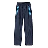 Wasserdichte Regenhose für Herren, sturmfest, doppellagig, strapazierfähiges, atmungsaktives Material, reißfest, Outdoor-Arbeit, Komfort, professionelle Hose, 01# Marineblau, XXL