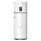 Wärmepumpen Vertikale 185 L, R290 Luft-Wasser-Wärmepumpe für Villen, Hotels, Ferienwohnungen, Gewerbe und den Außenbereich, Leise 50 dB, Schnelle Aufheizung auf 75°C, WiFi, Solarkompatibel