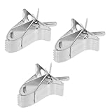 HAPINARY Vogelgemüseklammer Edelstahl 3 Stück für Vogelkäfig Zubehör Klemmbares Design Einfaches Befestigen Papageienhalter