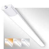 Fynokst LED Feuchtraumleuchte 120CM 1er-pack, 36W 4000Lumen Feuchtraumleuchte LED, 6000K/4000K/3000K Kellerlampe, IP65 Wasserfest Feuchtraumlampe für Keller Werkstatt Garage Küche Büro