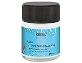 KREUL 79402 - Acryl Seidenglanzlack, seidenglänzend transparent,50 ml Glas, auf Wasserbasis, Schutz- und Überzugslack für durchgetrocknete Aufmalungen, bedingt witterungsbeständig, speichelecht