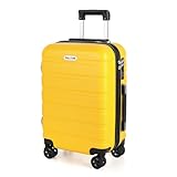 TAN.TOMI Koffer, Hartschalenkoffer, Koffer & Trolleys, Rollkoffer Reisekoffer Handgepäck, Suitcase Koffer mit Passwortsperre und 4 Rollen(Mango)