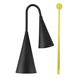 Kuhglocke Musikinstrument, lateinische Hand Percussion Instrumente mit Stick, Geräuschmacher für Performance Bildung Musik Solo Band Feier Reise Party Supplies Kirche