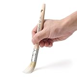 TubeRoo Lackierpinsel 12 mm Kleiner Pinsel - Premium Lackpinsel für Lacke, Holz-Öl & Wand-Farbe - Lasurpinsel für Holz-Lasur - Profi Malerpinsel - Flachpinsel, Farbpinsel mit feiner Spitze