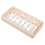 FIXOSHEE Holz Mini Abakus mit Bunten Perlen Montessori Lernspielzeug für Junge Mädchen Pädagogischer Rechenschieber Vielseitiges Babyfoto Accessoire und Dekoratives Spielzimmerzubehör