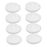 Kisangel 8 Stück Teiliges Feuerlöschsprinkler Abdeckplatte aus Hitzebeständigem Kunststoff Abnehmbare Deckenrosetten für Brandschutzkopf Einfache Montage Wiederverwendbar