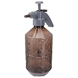 Homoyoyo Gießkanne Druckluftsprüher Gartenbrause aus Edelstahl Verstellbarer Sprühkopf Leichte Handbrause für Zimmerpflanzen Balkon und Garten Langlebig und Farbbeständig Kaffeebraun