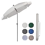 Sekey Sonnenschirm Balkon 200cm mit Schutzhülle Sonnenschirm Strand für Balkon Garten & Terrasse Neigungswinkel und Höhe verstellbar UV-Schutz bis UPF 50+ Sonnenschutz