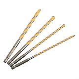 YobiLife Hartmetallbohrer mit Sechskantschaft, 160 mm, 4 Stück, 5, 6, 8, 10 mm, für Beton, Mauerwerk, Ziegel, Stein, Keramik, Granit, Holz, Kunststoff, schnelles Bohren