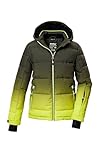 killtec Jungen Skijacke/Ski-Steppjacke mit Kapuze und Schneefang KSW 382 BYS QLTD JCKT, lime, 140, 42453-000