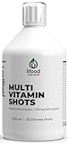Multivitamin Liquid Shots Plus, Flüssige Vitamine und Mineralstoffe, 500ml, Hochdosierte Mikronährstoffe, Mit Cholin und Bioflavonoiden, Tägliche Grundversorgung