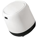 JOINPAYA Kleiner Kleiner Mülleimer aus Robustem Abs mit Deckel Kompakter Tischabfalleimer für Büro Badezimmer und Schreibtisch