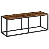 HOOBRO Sitzbänke für Esszimmer Bank, 120 x 30 x 46,5 cm Küchenbank, Essbank im Industrie Design, Stabiler Metallrahmen, Einfach zu montieren, für Küche, Wohnzimmer, Eingang, Schlafzimmer EBF12CD01