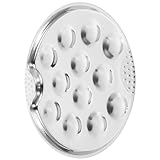 ARTSEWPLY Servierschale aus Edelstahl 19X19cm für Schnecken und Escargots 12 Stück Stapelbar für Grill und Ofen im Haushalt und Gastronomie