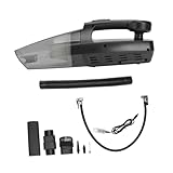 BUGUUYO kabelloser Autostaubsauger Autoreifenfüller tragbarer Reiniger Heimstaubsauger handstaubsauger Portable Vacuum Cleaner Auto Autozubehör Mini- Black