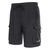 Santic Herren-Radhose, schnelltrocknend, leicht, zum Laufen, Wandern, Outdoor-Sport, Schwarz, Klein