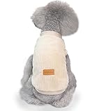 YAODHAOD Hundekleidung Haustier Plüsch Pullover Hundepullover Weiche Verdickung Warm Welpe Hunde Shirt Winter Welpenpullover für Hunde Katzen (Aprikose, S)