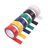 DAFROH Isolierband PVC-Isolierband, 18 mm x 10 m, Isolierband Farbig Set, Universal Isolierband Wasserdicht Elektrisch PVC Klebeband Dichtband für Verkabelungsprojekte und Reparaturen Bunt 6 Rollen