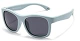 Kikuo Baby-Sonnenbrille 6 Monate - 3 Jahre, Flexible Kleinkind-Sonnenbrille mit Verstellbarem Band, UV 400 Schutz, Weicher Silikonrahmen Sonnenbrille für Kinder Kleinkind Jungen Mädchen (Blau)