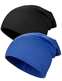 Kiiwah 2 Stück Kinder Slouch Beanie Mütze, Weiche Wintermützen für Jungen Mädchen, Warme Kindermützen Doppellagige Baby Strickmütze für Kinder Frühling, Herbst, Winter