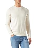 BOSS Herren Kanovano Pullover aus Baumwolle und Kaschmir mit Rundhalsausschnitt und Logo Weiß XL