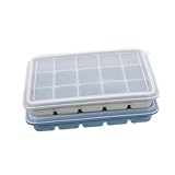 TOYANDONA 2 Stück Silikon Eiswürfelform Fächer mit Deckel Auslaufsicher Eiswürfelbehälter Bpa frei Für Getränke Cocktail Gefrierfach Geeignet Einfach zu Reinigen