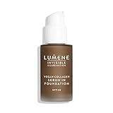 LUMENE Invisible Illumination Getönte Serum Foundation SPF30 mit Vegan Collagen Serum & Hyaluronsäure, Farbton 9, 30 ml