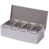 Cpolebev 4-Teiliger GewüRzkasten Aus Edelstahl, Zutatenkasten, KäSesauce, Salz, Zucker, GewüRzdose, Backwerkzeug