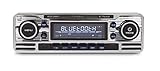 Caliber Retro Autoradio - Auto Radio Bluetooth USB - FM - 1 DIN Radio Auto - Autoradio Oldtimer - Mit Freisprechfunktion und LCD-Anzeige - Silber