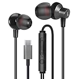 MAS CARNEY TI3 USB C Kopfhörer mit Kabel, In-Ear Headset mit Mikrofon und USB-C Anschluss, kompatibel mit Samsung,Huawei,Oppo,Vivo, Mi,Google Pixel und Apple iPhone 15
