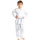 Starpro Kinder Judo Kampfsport Anzug Geeignet als Karate Kostüm Kinder, Karateanzug Kinder weiß, Taekwondo Anzug Kinder, Karate Anzug Kinder weiß, Judo Anzug für Kinder, Jujitsu Anzug Kinder