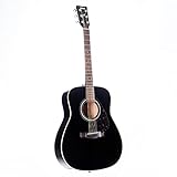 Yamaha F370 Westerngitarre schwarz - Hochwertige Dreadnought-Akustikgitarre für Erwachsene & Jugendliche - 4/4 Gitarre aus Holz