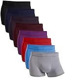 YOULEHE Boxershorts Herren 8er Pack Männer Unterwäsche Bambusfaser Unterhosen Men Retroshorts Boxer (8er Pack-Mehrfarbig, XL)