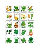 Temporäre Tattoos Kinder 20 Blätter St. Patrick's Day Tattoo Aufkleber Pack Wasserdichte Tattoo Aufkleber St. Patrick Thema Tattoos für Kinder Geburtstagsparty Zubehör