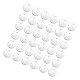YARNOW 60 Stück Weiße Rasselkugeln Kunststoff Inserts für DIY Kuscheltiere Noisemaker Sensorik Rassel Ersatzteile Leichte Vielseitige Füllung für Babyspielzeug und Reparaturen