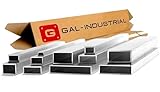 GAL-INDUSTRIAL Aluprofil Alu Vierkantrohr 20 x 10 x 2 mm Länge 140 cm | Rechteckrohr Aluminium Rohr | Vierkant Profil auf Zuschnitt