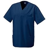 EXNER Medizinischer Schlupf-Kasack, OP-Kasack, Unisex, für Krankenpflege, Altenpflege, Farbe Navy, Größe XL