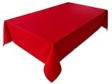 Hochwertige Tischdecke Tischwäsche aus 100% Baumwolle Kollektion Konzept, Farbe & Größe wählbar (Tischdecke - 40x40cm, Rot)