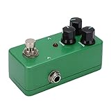 Gitarren-Effektpedal OVERDIRVE, Mini-Effektpedal, Gitarren-Effektpedal, Einzelnes Mini-Effektpedal, Gitarrenzubehör, Metall, Grün, 1 Megaohm Eingangsimpedanz