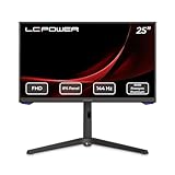 LC-POWER LC-M25-FHD-144 24,5' Gaming Monitor - Full HD 1920x1080, 144 Hz, Fast IPS, 1 ms Reaktionszeit, AMD FreeSync™ Premium, Pivot-Funktion, Pip/PbP, Höhenverstellbar, USB-C