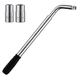 SHEENO Teleskop Radmuttern Schlüssel Set 1/2 Zoll (12.5 mm),ausziehbar 30-45 cm,Teleskop Steckschlüssel für Auto Van Truck Reservereifen Breakdown Notfall-Tools(17mm, 19mm, 21mm,23mm)