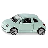 siku 1453, Fiat 500, Spielzeugauto für Kinder, Metall/Kunststoff, Mint, Bereifung aus Gummi, Sortiert